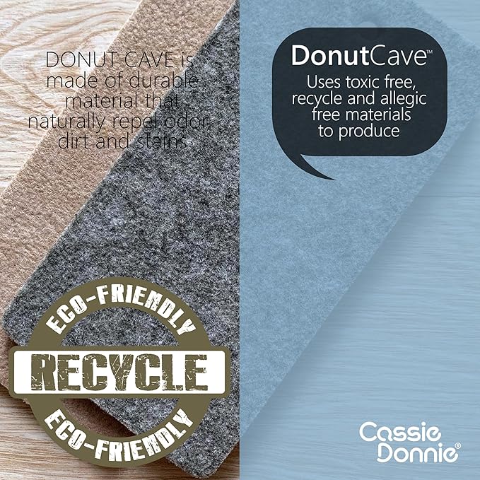 Cat Tunnel Bed for Indoor Cats, Medium Large, Donut Cave House up to 22 Lbs, Spacious for 2 Kittens (Dark Blue)-Mewly Pet