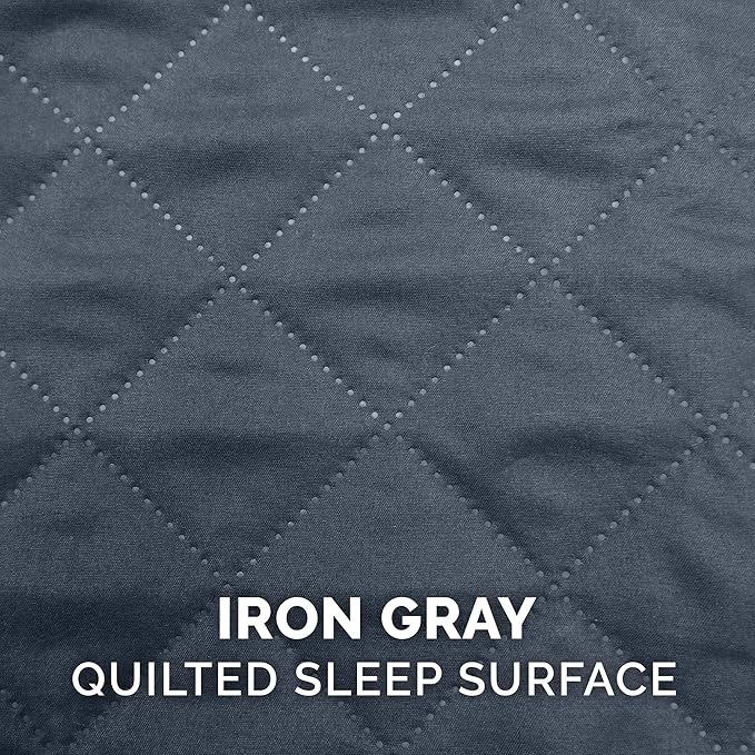 Furhaven Orthopedic Dog Bed for Medium/Small Dogs w/ Removable Bolsters & Washable Cover, For Dogs Up to 35 lbs - Quilted Sofa - Iron Gray, Medium-Mewly Pet