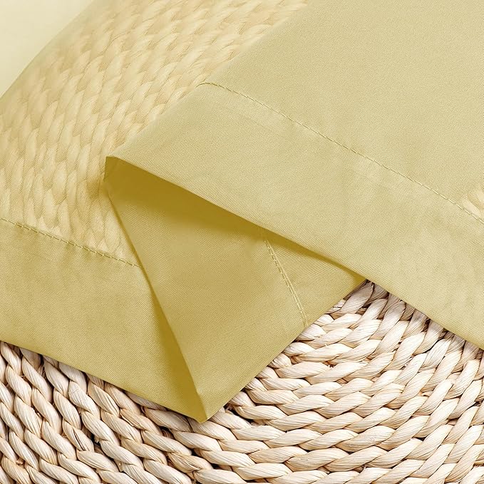 Chyhomenyc Yellow Sheer Curtains 30 inch Length 2 Panels, Light Filtering Voile Rod Pocket Short Window Curtians for Bathroom Living Room Farmhouse Small Windows, 42Wx30L inches