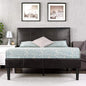 ZINUS Gerard Faux Leather Upholstered Platform Bed Frame, Mattress Foundation, Wood Slat Support, No Box Spring Needed, Easy Assembly, Twin