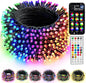 Dazzle Bright Smart Color Changing Christmas Lights, 66FT 200 LED RGB String Lights with Remote & App Controlled, Halloween Decorations for Indoor Outdoor Holiday Xmas Tree Party Decor