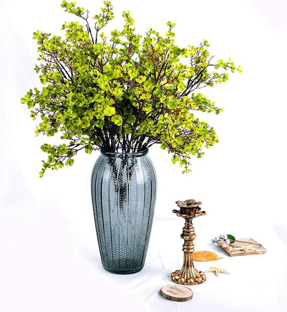 JAKY-Global Babys Breath Fabric Cloth Artificial Flowers 6 Bundle European Fake Silk Plants Decor Wedding Party Decoration Bouquets Real Touch DIY Home Garden (Grass Green)