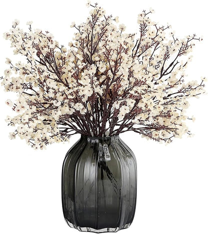 JAKY-Global Babys Breath Fabric Cloth Artificial Flowers 12 Bundle European Fake Silk Plants Decor Wedding Party Decoration Bouquets Real Touch DIY Home Garden (Champagne-12 pcs)