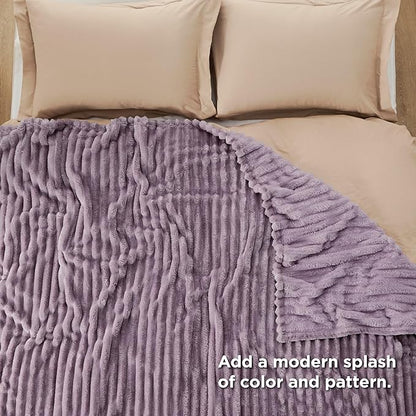 Bedsure GentleSoft Light Purple California King Size Blanket for Couch - Cozy Soft Blankets for Women, Cute Small Fleece Throws for Girls, Birthday Gifts for Women, 102x96 Inches