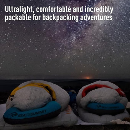 Sea to Summit Aeros Ultralight Inflatable Camping and Travel Pillow, Deluxe (22 x 14), Sea Foam