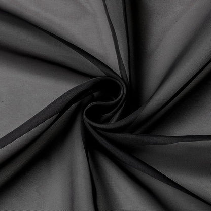 OWENIE Black Sheer Curtains, Sheer Curtains 78 inch Length 2 Panels Set, Rod Pocket Voile Fimly Sheer Drapes for Living Room/Bedroom, 2pcs, Each 42" W x 78" L, Black