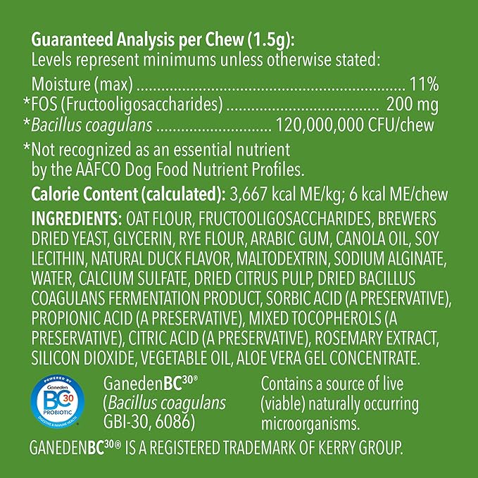 Amazon Brand - Wag Probiotic Supplement Chews for Dogs, Supports Digestive Health and Gut Flora, Natural Duck Flavor, 160 Count, Pack of 1-Mewly Pet
