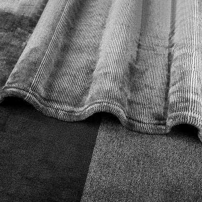 Pavilia Black Ombre Fleece Blanket for Twin Size Bed, Soft Plush Lightweight Cozy Microfiber Gift Decorative Blanket, 60x80