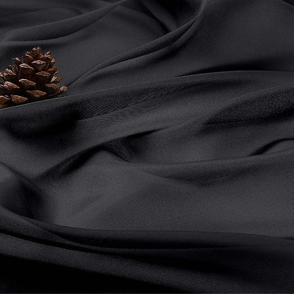 OVZME Black Sheer Curtains 84 Inches Long 2 Panels Set, Light Filtering Sheer Curtains for Living Room Bedroom 59 Inch Extra Wide, Modern Voile Filmy Rod Pocket Window Drapes, 59Wx84L Inches