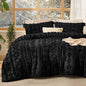 Bedsure Tufted Boho Comforter Set Queen Size - Black Boho Bed Set, GentleSoft™ 3 Pieces Farmhouse Shabby Chic Embroidery Bedding, Gifts for Woman, Soft Jacquard Queen Comforter for All Seasons