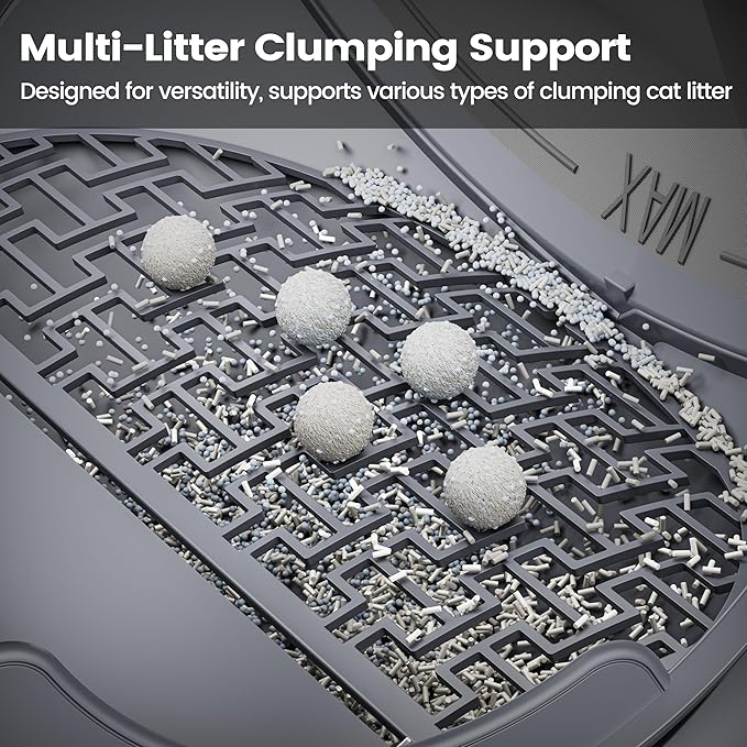 Automatic Cat Litter Box for Cats, Self Cleaning Litter Box, 65L Robot with APP Control, Safety Protection, 1 Roll Garbage Bags-Mewly Pet