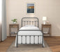 Golden Gate Beds Vintage Wrought Iron Bed Frame with Classic Metal Platform Base, Headboard and Footboard, No Box Spring Needed, Easy Assembly, Mattress Foundation, Sleek Silver Finish - Twin Size