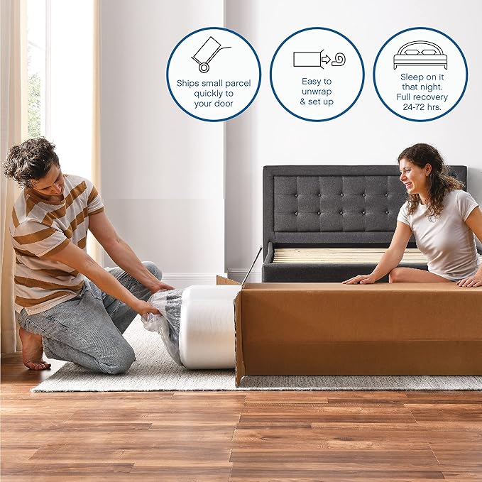 Cool Gel Chill 14 Inch Medium Firm Memory Foam Mattress King Size, with 2 Bonus Cool Gel Memory Foam Bed Pillows, 14" with Pressure Relief, CertiPUR-US Certified, Cooling King Mattress in a Box