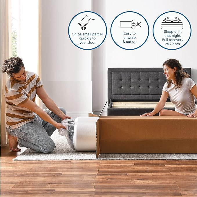 Cool Gel Chill 14 Inch Medium Firm Memory Foam Mattress Full Size, with 2 Bonus Cool Gel Memory Foam Bed Pillows, 14" with Pressure Relief, CertiPUR-US Certified, Cooling Full Mattress in a Box