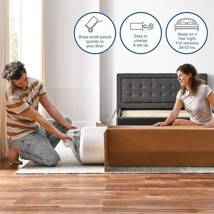 Cool Gel Chill 14 Inch Medium Firm Memory Foam Mattress Twin XL Size, with Bonus Cool Gel Memory Foam Bed Pillow, 14" with Pressure Relief, CertiPUR-US Certified, Cooling Twin XL Mattress in a Box