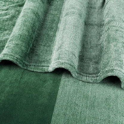 Pavilia Green Ombre Fleece Bed Blanket, Soft & Lightweight, Emerald Forest Green Gradient, Cozy Microfiber, Twin Size (60x80)