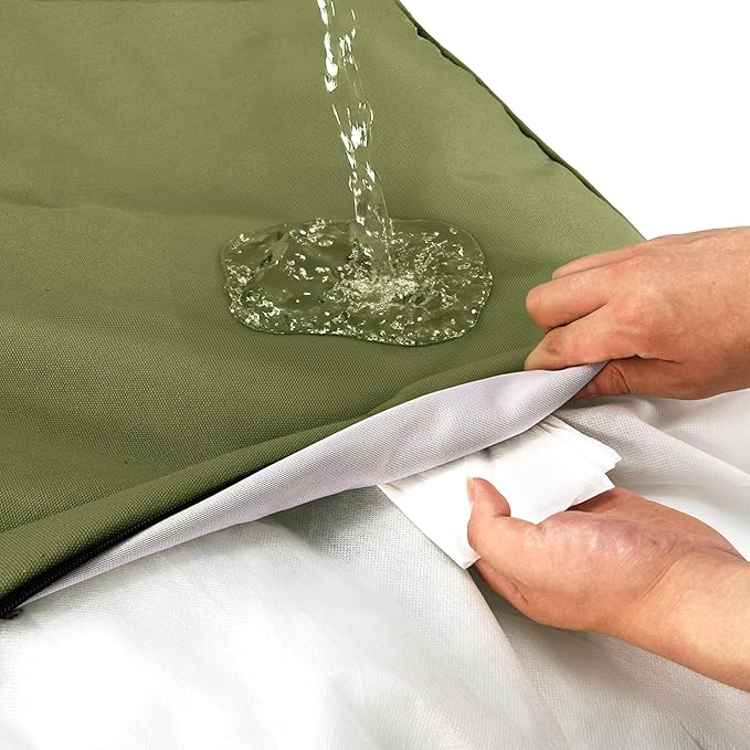 Sytopia 36-Inch Canvas Outdoor Dog Bed, Waterproof & Washable with Removable Cover, Ideal for Medium & Large Dogs, Chew-Proof Great for Indoor, Outdoor, Crate, or Patio Use (Green)-Mewly Pet