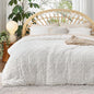 Bedsure California King Comforter Set - White Comforter, Boho Tufted Shabby Chic Bedding for Kids, 3 Pieces Vintage Farmhouse Bed Set for All Seasons, Fluffy Soft Bedding with 2 Pillow Shams