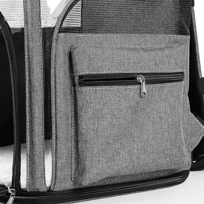 Cat Carrier Backpack for Small Medium Cats Dogs Backpack Puppies up to 26 Lbs, Excellent Visibility and Airflow,Lightweight and Portable Travel Pet Carrier Bag Foldable Design-Mewly Pet