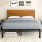 ZINUS Paul Metal and Bamboo Platform Bed Frame, Wood Slat Support, No Box Spring Needed, Easy Assembly, Twin