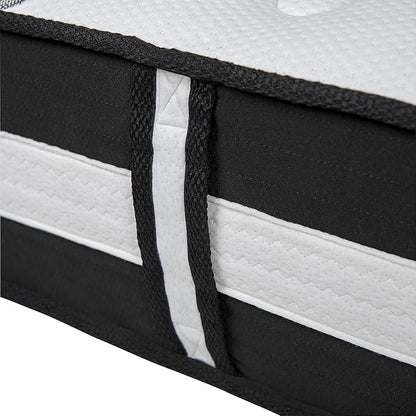 Flash Furniture Capri Comfortable Sleep 12" Hybrid Pocket Spring and Foam Mattress in a Box, Foam Pocket Spring Hybrid Mattress for Pressure Relief, Twin