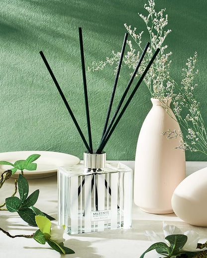M&SENSE Linen Breeze Reed Diffuser Set - 7.04oz Scented Diffusers for Home with Sticks, Shelf Decor for Bedroom Bathroom Office for Women Friend