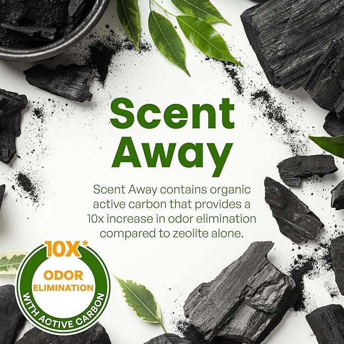 Cat Litter Deodorizer | Litter Box Odor Eliminator | Fragrance-Free with Active Carbon | Eliminates Cat Odors and Smells to Keep Your Home Fresh and Clean (25 LBs)-Mewly Pet