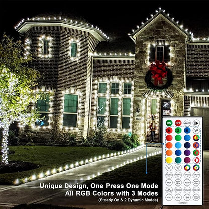 Brizled C9 RGB Christmas Lights, 35FT 54 LED Color Changing Outdoor Christmas Lights, Connectable Halloween Light with Remote, Dimmable Waterproof for Christmas Tree Light Xmas Tree Party Indoor Decor