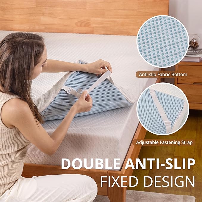 EGO Gel Memory Foam Mattress Topper, 2 Inch Cal King with Removable Breathable Soft Cover, Cooling Bed Topper for Comfort Body Support & Pressure Relief, CertiPUR-US Certified