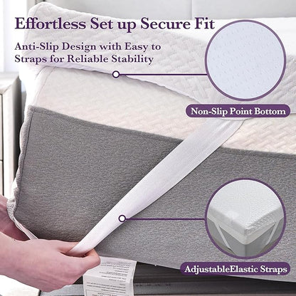 SINWEEK 2 Inch Gel Memory Foam Mattress Topper with Cooling Cover Ventilated Soft Mattress Pad, Bed Topper, CertiPUR-US Certified, King Size