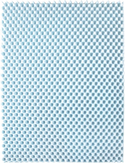 Best Price Mattress 4 Inch Egg Crate Memory Foam Mattress Topper with Cooling Gel Infusion, CertiPUR-US Certified, Dorm Essentials, TwinXL, Light Blue