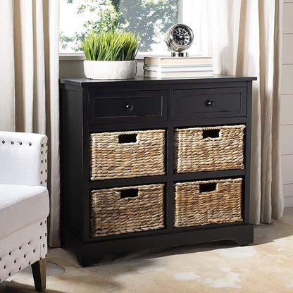 SAFAVIEH American Homes Collection Herman Vintage Black Storage Unit
