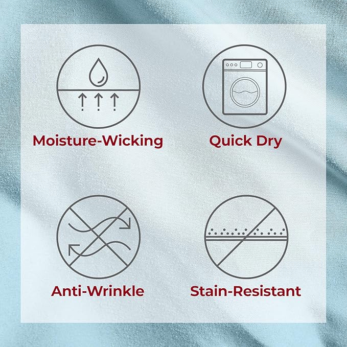 Mellanni Extra Deep Split King Sheets - 5 PC Iconic Collection Bedding - Hotel Luxury, Ultra Soft, Cooling Bed Sheets - Wrinkle, Fade, Stain Resistant (Split King, Aqua)