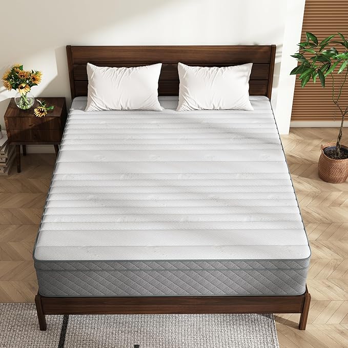 Swbvs Full Mattress, 12 Inch Full Size Mattresses, Memory Foam & Pocket Spring Hybrid, Firm Feel, Full Bed Mattress, CertiPUR-US Certified, Fiberglass Free