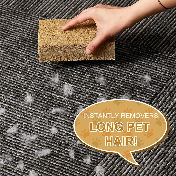 1 Pack Pet Hair Remover Sponge Cat and Dog Hair Sponge Rubber Pet Fur Lifter Removal Tool, Remove from Furniture, Carpet, Bedding, Clothing, 6.26 x 3.28 x 1.89 Inch-Mewly Pet