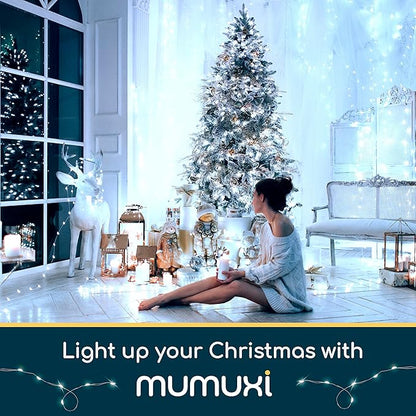 MUMUXI Battery Operated 16 Pack of Copper Wire LED Fairy Lights, 10ft Cool White, Easy to Shape, Waterproof, Indoor/Outdoor Use