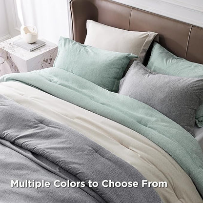 Bedsure Full Comforter Set - Mint Green Soft Bedding for All Seasons, Cationic Dyed Bed Set, 3 Pieces, 1 Full Size Comforter (82"x86") and 2 Pillow Shams (20"x26"+2")