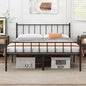 California King Bed Frame-Classic Metal Platform Bed Frame,Mattress Foundation with Steel Slat Support,Under Foundation Storage,No Box Spring Needed, Easy Assembly,California King Size