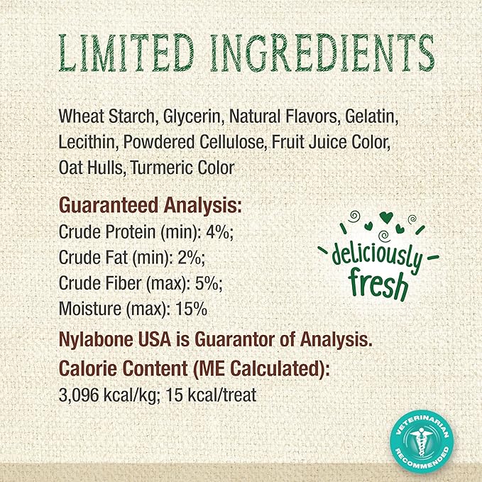 Nylabone Nutri Dent Dog Dental Chews - Natural Dog Teeth Cleaning & Breath Freshener - Dental Treats for Dogs - Fresh Breath Flavor, Mini (32 Count)-Mewly Pet