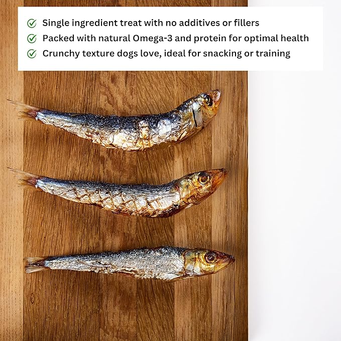 ALFIE'S TREATOS Sardines for Dogs & Cats (10.6 oz, 4x2.65 oz), Bulk Bundle, Air-Dried Fish Dog Treats, Omega-3 Food Topper, Single Ingredient, Australian Wild-Caught, Freeze-Dried Alternative-Mewly Pet