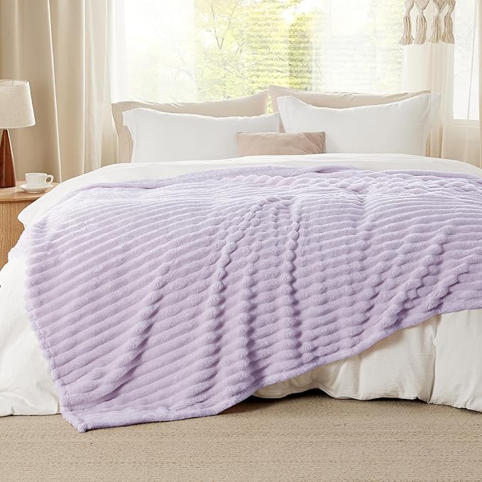 Bedsure GentleSoft Lavender Fog Full Blanket for Bed - Cozy Soft Blankets for Women, Cute Large Throws for Girls, 84x90 Inches