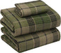 RUVANTI Flannel Sheets Twin Size - 100% Cotton Double Brushed Twin Sheets Set, Deep Pockets 16 Inches, All Seasons Breathable & Extra Soft Bed Sheets, Warm & Cozy, 3 Piece, DNA Plaid
