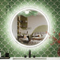 20 Inch Round LED Bathroom Mirror,Front & Backlit Lighted Bathroom Vanity Mirror, 6000K, CRI 90+, Dimmable, Touch, Anti-Fog