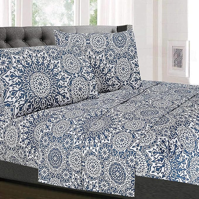 King Size Sheets - Breathable Luxury Bed Sheets with Full Elastic & Secure Corner Straps Built In - 1800 Supreme Collection Extra Soft Deep Pocket Bedding Set, Sheet Set, King, Oasis