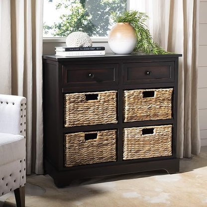 SAFAVIEH American Homes Collection Herman Brown Wicker Basket Storage Unit