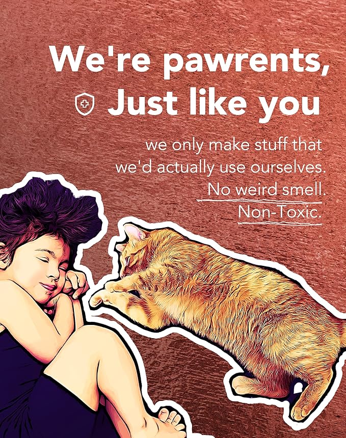 Lukamoo® Cute Cat Litter Mat (30’’x20’’), Large/L, for Kitty Litter & Cute Cat Litter Box, Litter Trapping Mat (Tuxedo)-Mewly Pet