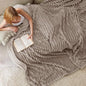 Bedsure GentleSoft Mocha Meringue Fleece Blanket for Couch - Cozy Soft Blankets for Women, Cute Small Throws for Girls, 90x90 Inches