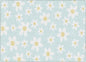 Flagship Carpets Schoolgirl Style White Daisies on Blue Educational Area Rug for Kids Room Seating Décor, Children's Classroom, Play Carpet for Teaching and Playroom, 5' x 7'6"