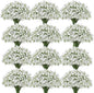 100 Pcs Babys Breath Artificial Flowers, Baby Breath Flowers Artificial Bulk, Real Touch White Fake Flowers, Faux Babies Breath Gypsophila for Wedding Home Decor Floral Arrangement