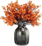 JAKY-Global Babys Breath Orange Silk Artificial Flowers 20 Bundle European Fake Silk Plants Decor Wedding Party Decoration Bouquets Real Touch DIY Home Garden (Orange 20pcs)